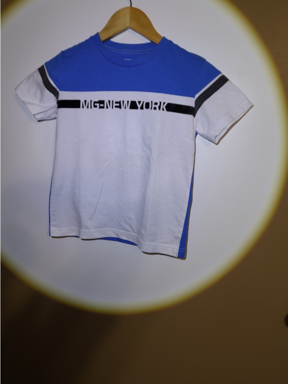 SM New York Blue, White & Black Short Sleeve Graphic Tee
